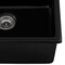 Ruvati 24-inch Fireclay Undermount / Drop-in Topmount Kitchen Sink Single Bowl Glossy Black RVL2420BK - alternate 2